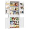 VASAGLE Credenza Cucina, 40 x 76 x 182,1 cm, Mobile Dispensa Cucina con Scomparto, Mobiletto Cucina con Cassetto, Ripiani Regolabili, 6 Ripiani su Ante, Soggiorno, Bianco BBC561W21