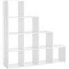 VASAGLE CUSTOS Collezione - Libreria Scaffale a 10 Cubi, con Scomparti per Decorazioni, Cornici per Foto, Piante, Soggiorno Camera da Letto Studio, 129,5 x 27 x 129,5 cm, Bianco Nuvola LBC10WTV2
