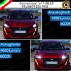 SET KIT FARI FULL LED PEUGEOT 208 II ANABBAGLIANTI H18 + ABBAGLIANTI H9 CANBUS 6000K