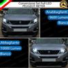 SET KIT FARI LED PEUGEOT PARTNER MK3 ANABBAGLIANTI H7 + ABBAGLIANTI H1 CANBUS 6000K