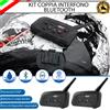 EJEAS KIT COPPIA INTERFONO AURICOLARE MICROFONO BLUETOOTH PER DERBI BLACK DEVIL 50