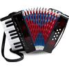 Gugxiom Fisarmonica per Bambini mini Fisarmonica, Mini Strumento per Fisarmonica a 17 Tasti e 8 Bassi, Strumento Musicale Giocattolo con Cinturino in Pelle Retrattile per Bambini Principianti