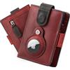 Will Fire®MagFlap Air Smart Airtag Wallet | Include ciondolo Airtag | Portafoglio in pelle autentica con Airtag | Scomparto per monete e banconote | Protezione RFID | Fino a 12 carte