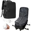livbote Zaino da Viaggio Sottovuoto Zaino Ryanair 40x20x25 con pompa Valigia Aereo Bagaglio a Mano Zaini Airbag Borsa da Cabina per Donna Uomo -Nero