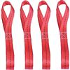 TopHomer 4 x cinghie di aggancio con anello morbido, 2,5 x 40 cm, cinghie di carico in nylon ad alta resistenza, 800 kg di carico per ATV, UTV, moto, scooter, campeggio, arrampicata, sospensione [rosso]