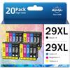 INK4U 29XL Cartucce d'inchiostro (Confezione da 20) compatibili con Epson 29 XL Multipack Cartucce per Expression Home XP-235 XP-245 XP-247 XP-332 XP-335 XP-342 XP-345 XP-432 XP-435 XP-442 XP-445