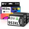 Smart Ink Cartuccia d'inchiostro compatibile di ricambio per HP 953XL 953 XL 2 Multipack (2 nero XL) con tecnologia chip avanzata da utilizzare con stampante HP Officejet Pro 7720 7730 7740 8710 8715