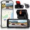 Rimoody 4K 2 Canali WIFI Dashcam Auto, 4K+2K Telecamera Anteriore e Posteriore, 3 Dash Cam con GPS/WIFI & APP Controllo/ADAS & BSD & LCA/Visione Notturna/G-Sensore/Loop Video/24H Parcheggio Monitor