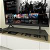 Henor Doppio Rialzo TV Legno 130 x 35 x 15 Cm Grafite Opaco. Carico +100 Kg.
