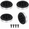 QUARKZMAN 4 Piedini Isolanti Per Altoparlanti, 57mmx13mm Base Antivibrante In Schiuma Plastica Supporto Antivibrazione Per Amplificatore Per Impianto Audio CD HiFi Home Theater, Argento