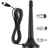 SELURK Antenna Radio FM DAB Telescopica Interna con Base Magnetica e Cavo Coassiale 3M, 75 Ohm, Compatibile con TV Digitale DVB-T2/DMB-T/ISDB-T/DTMB, Sintonizzatori Stereo, Amplificatori e Home Cinema