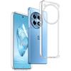 REY Cover in Gel TPU Trasparente per ONEPLUS 12 5G, Ultra Sottile 0,33 mm, Morbido Flessibile, Custodia Silicone