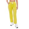 FUTURO FASHION Pantaloni casual in velluto a coste da donna, pantaloni lunghi larghi a gamba dritta, con elastico in vita, comodi ed eleganti, con tasche, taglie S/M, L/XL, Giallo, L-XL