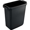 DURABLE Bidone nero DURABIN rettangolare in PP con maniglie per il trasporto 60 lt Durab