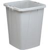 DURABLE Bidone grigio DURABIN quadrato in PP con maniglie per il trasporto 90 lt Durable