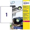 AVERY Poliestere adesivo L4775 bianco 8fg A4 210x297mm (1et/fg) laser Avery