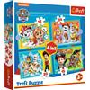 Trefl, Puzzle, PAW Patrol, da 12 a 24 Pezzi, 4 Set, Squadra Allegra di Paw Patrol, per Bambini da 3 Anni