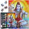 TISHIRON Shiva Puzzle per adulti 1000 Blocchi, Shiva Dio Potere Meditazione Puzzle, Adulti Puzzle Gioco o Giocattoli, Adatto per Amici Anziani 50 x 70 cm