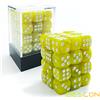 BESCON DICE Bescon 12mm 6 Sided Dice 36 in Brick Box, 12mm Six Sided Die (36) Block of Dice, Marble Yellow