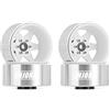 INJORA 1.9 Beadlock Cerchi Ruota Orlo Disassamento -8,9 mm Metallo Hub Piatti Profondi per 1/10 RC Crawler Auto TRX4 Axial SCX10 90046 UTB18 ，Bianco