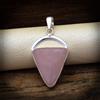 Splendido Quarzo Rosa Gemma 925 Argento Sterling Fatto a Mano Ciondolo 6.1cm