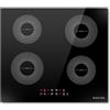 NOXTON Piano Cottura a Induzione 4 Fuochi Incasso, 60 cm Piano Cottura Elettrico 4 Piastre di Touch Controll, 7200W Piastra Induzione 4 Fuochi con Boost, Timer, Blocco di Sicurezza, Senza Spina