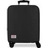 Pepe Jeans Aris Nero Valigia da Cabina 40x55x20 cm Rigido ABS Lucchetto a Combinazione Integrato 37L 2.6kg 4 Doppie Ruote Estensibile Bagaglio a Mano di Joumma Bags