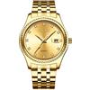 JewelryWe Coppia di orologi da polso al quarzo, analogico, per partner, amicizia, business, casual, in acciaio inox, con lancette luminose, regalo per San Valentino, per lui e lei