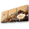 WELL HOME MOBILIARIO & DECORACIÓN Orologio da parete in tela decorativa (3 pezzi) con stile ZEN