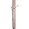 TFA Dostmann Pendolo analogico Picus, 60.3062.51, picchio cromato, moderno orologio da parete dal design moderno, oro rosa, lunghezza 246 x larghezza 75 x altezza 653 mm