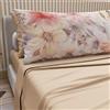 PETTI Artigiani Italiani - Lenzuola in Cotone con Federe in Stampa Digitale, Lenzuolo Singolo, Completo Letto Fantasia Floreale 1 Beige, 100% Made in Italy