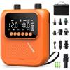Accwork Pompa SUP Ricaricabile 20 Psi - Arresto Automatico, Gonfiare/Sgonfiare Pompa Batteria Elettrico Gonfiatore Materassi Gonfiabili, 7 Ugelli Per Sup, Canoa, Barca, Tenda, Kayak Gonfiabile