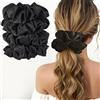 Lolalet 4 Pezzi Scrunchies per Capelli Seta Grande, Elastici Capelli Seta per Donna e Ragazze -Stile F