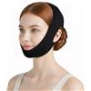 GoZhiCore Doppio Mento Maschera Viso Snellente, Maschere Riutilizzabili a V, Maschera Lifting Viso Doppio Mento V Line, Adatto a tutte le forme del visos per Donna e Uomo, nero