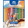 LYRA Groove Slim, Pastello ergonomico in legno, triangolare, laccato, mina 3.3mm, Astuccio, Colori assortiti, con temperamatite, 24pz
