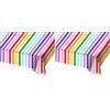 Folat 27770 Decorazione per compleanni e feste colorata - Tovaglia - Stripetastic - 180 x 130 cm - Articoli per feste per bambini e adulti (Confezione da 2)