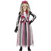 FIESTAS GUIRCA Costume de La Catrina Rosa - Abito lungo e fascia con fiori per bambine di 5-6 anni