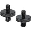 PATIKIL 2Pz Adattatore Vite Treppiede 1/4 Maschio M5 Maschio Convertitore | Connettori Dado Treppiede Vite Montaggio Fotocamera, Doppia Testa, Per Supporto Microfono, Accessori Magic Arm, 18 Mm