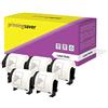 Printing Saver 5x DK-11202 Rotolo Etichette Bianche Compatibili con le Stampanti Brother P-Touch QL-1050 1060N 1100 1110NWB 500 560 580N 650TD 710W 720NW 810W 820NWB (62 mm x 100 mm)