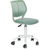 FurnitureR Sedia da scrivania colorata, design moderno regolabile, sedia per computer, sedia girevole senza braccio, cameretta dei bambini, casa ufficio task chair, tessuto Morandi Aqua