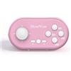 ShanWan Mini Gamepad Bluetooth, Controller Portatile per Switch 2/OLED, PC, iOS,Anki,Android, Joystick Effetto Hall Anti-Drift, Giroscopio 6 Assi, Turbo, Macro Personalizzabile (rosa)