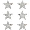 PATIKIL Stelle Termoadesive, 6pz Stelle Adesive Argento con Strass Glitter e Cristalli Patch di Stoffa per Artigianato Fai da Te Riparazione Abbigliamento Jeans, Multicolore 6cm