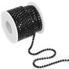 PATIKIL 10 Iarde di Catena con Cristalli Strass Nero (4mm)