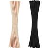 DaiUni Rattanstäbchen für Raumduft, 20 cm x 3 mm Diffuserstäbchen Rattan Reed Fiber, Aroma Diffuser Stäbchen für ätherische Öle im Home Office Hotel Spa?50 Stück (25 Natur,25 Schwarz)