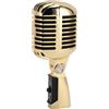 MENDUNER Microfono Vintage, Microfono Professionale per Canto, Microfono per Voce Dinamico retrò con Cremagliera Rotante Autotensionante in Lega di Zinco (GOLD)