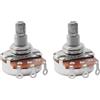 Musiclily Metrico A500K Potenziometro Long Split Shaft Audio Pots per Chitarra Elettrica e Basso(2 Pezzi)