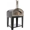 Rossofuoco Campagnolo Nero - Forno a legna da esterno con carrello
