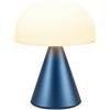 Lexon Mina - Lampada a LED portatile, 24 ore di durata della batteria, 9 colori ambientali con interruttore di pressione, impermeabilità IPX4, ricarica QI o USB-C (Blu)