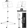 K KASONIC Leggio 2-in-1 Pieghevole con Fermaspilli & Borsa Trasporto, Bianco