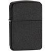 Zippo Benzina Accendino Ricaricabile Antivento, Ottone, Nero, 5.70 x 3.70 x 1.20 cm